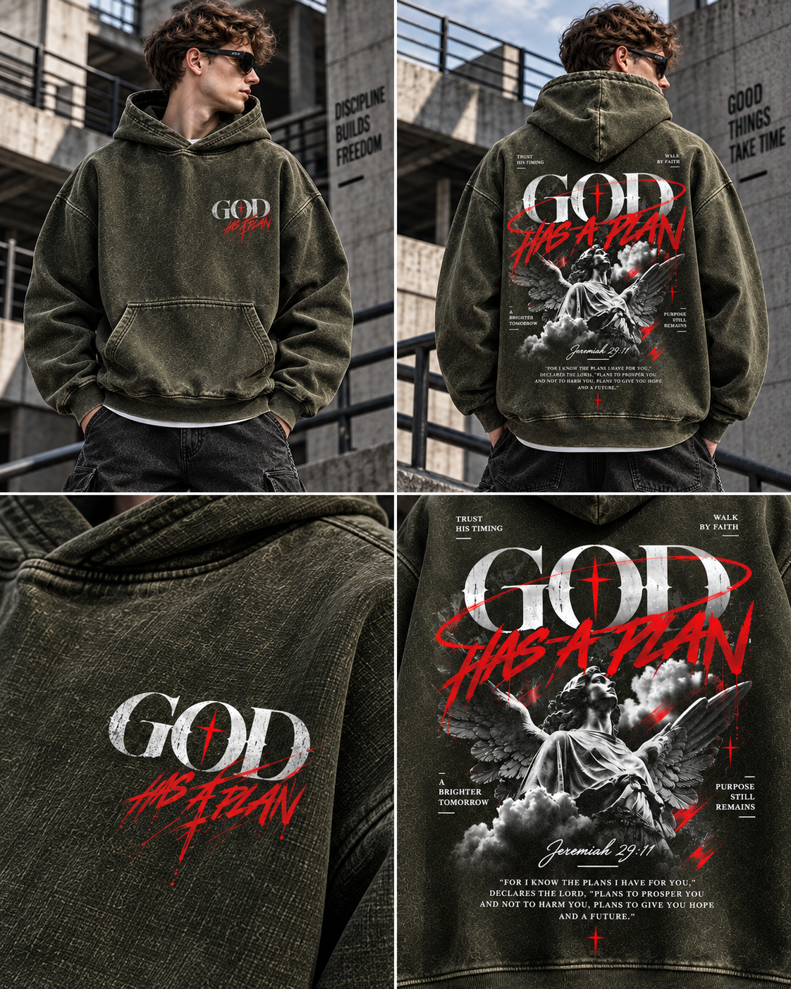 God Has A Plan – Vintage Faith Hoodie