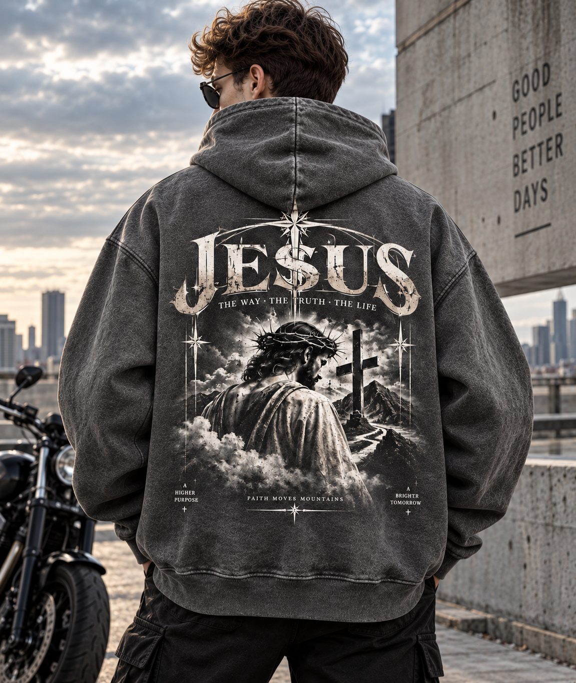 Jesus Faith Vintage Washed Hoodie