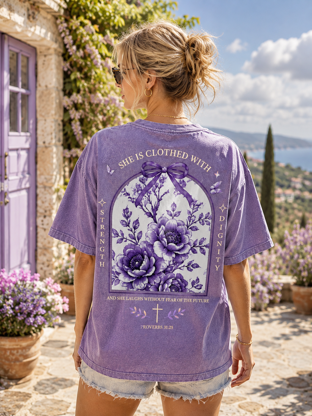 Grace & Strength Vintage Floral Tee