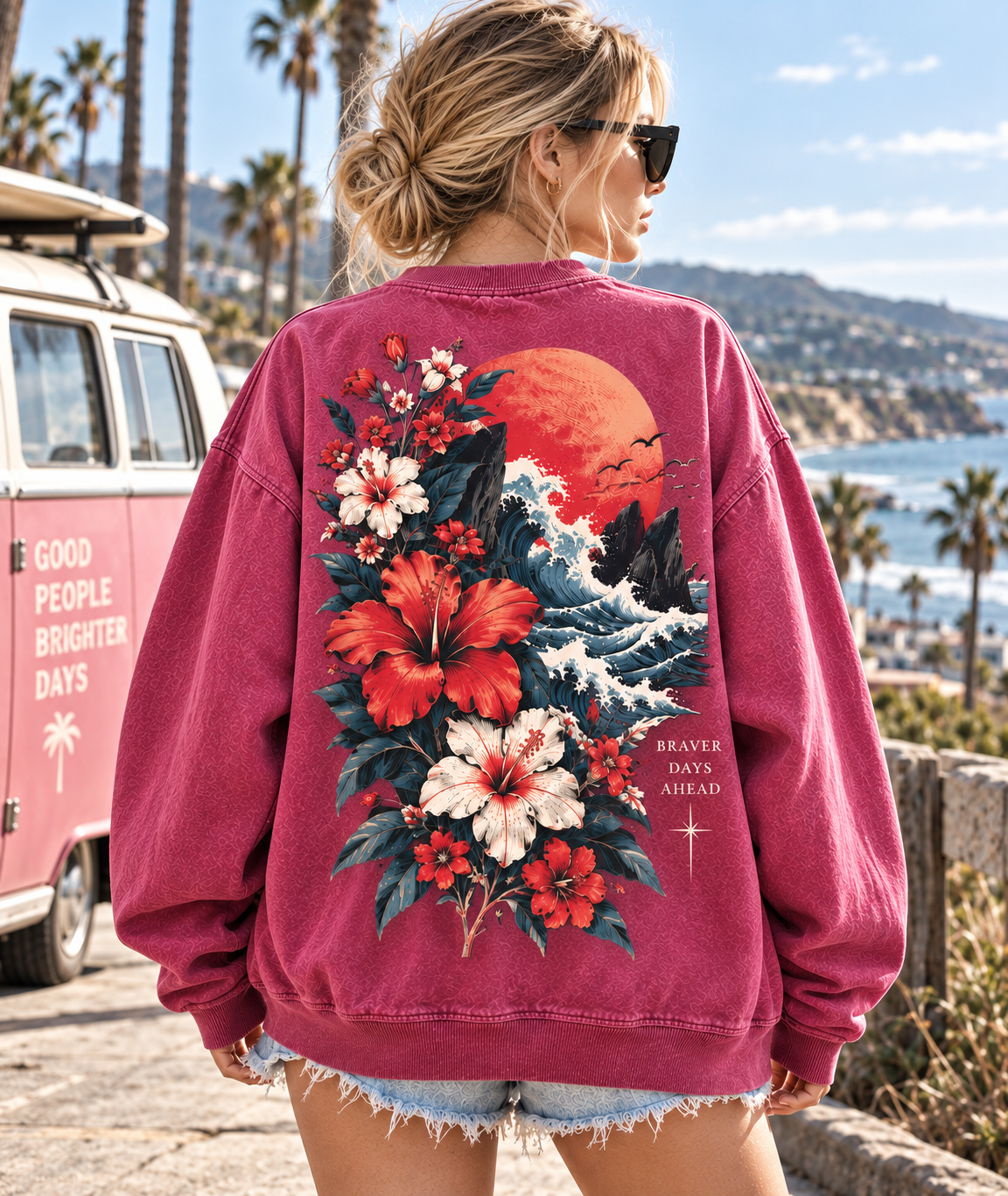 Braver Days Vintage Floral Sweatshirt