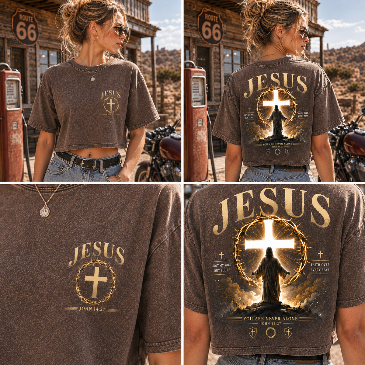 Jesus Faith Crop Top – Vintage Style