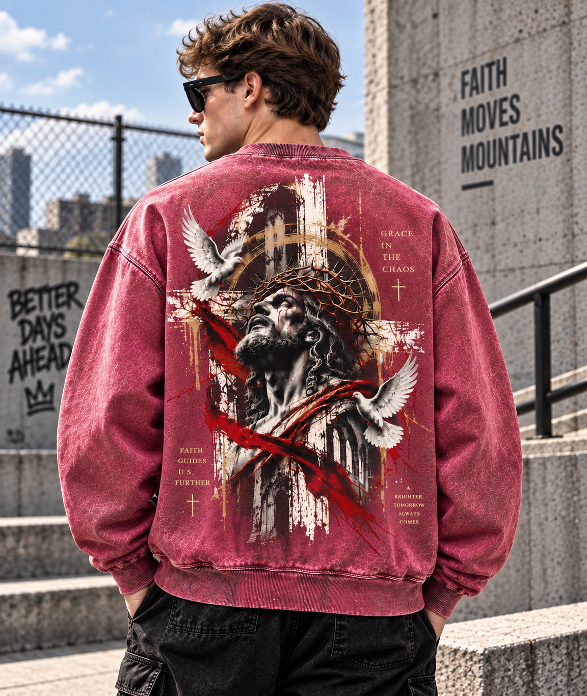 Grace in the Chaos – Vintage Faith Sweatshirt