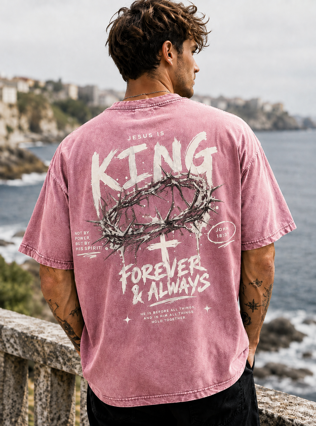 Vintage Faith Graphic T-Shirt – Jesus Is King