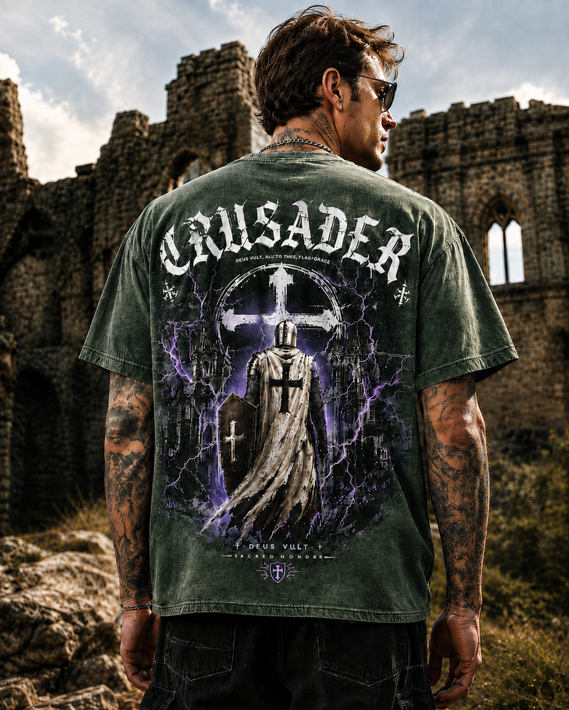 Vintage Crusader Oversized T-Shirt