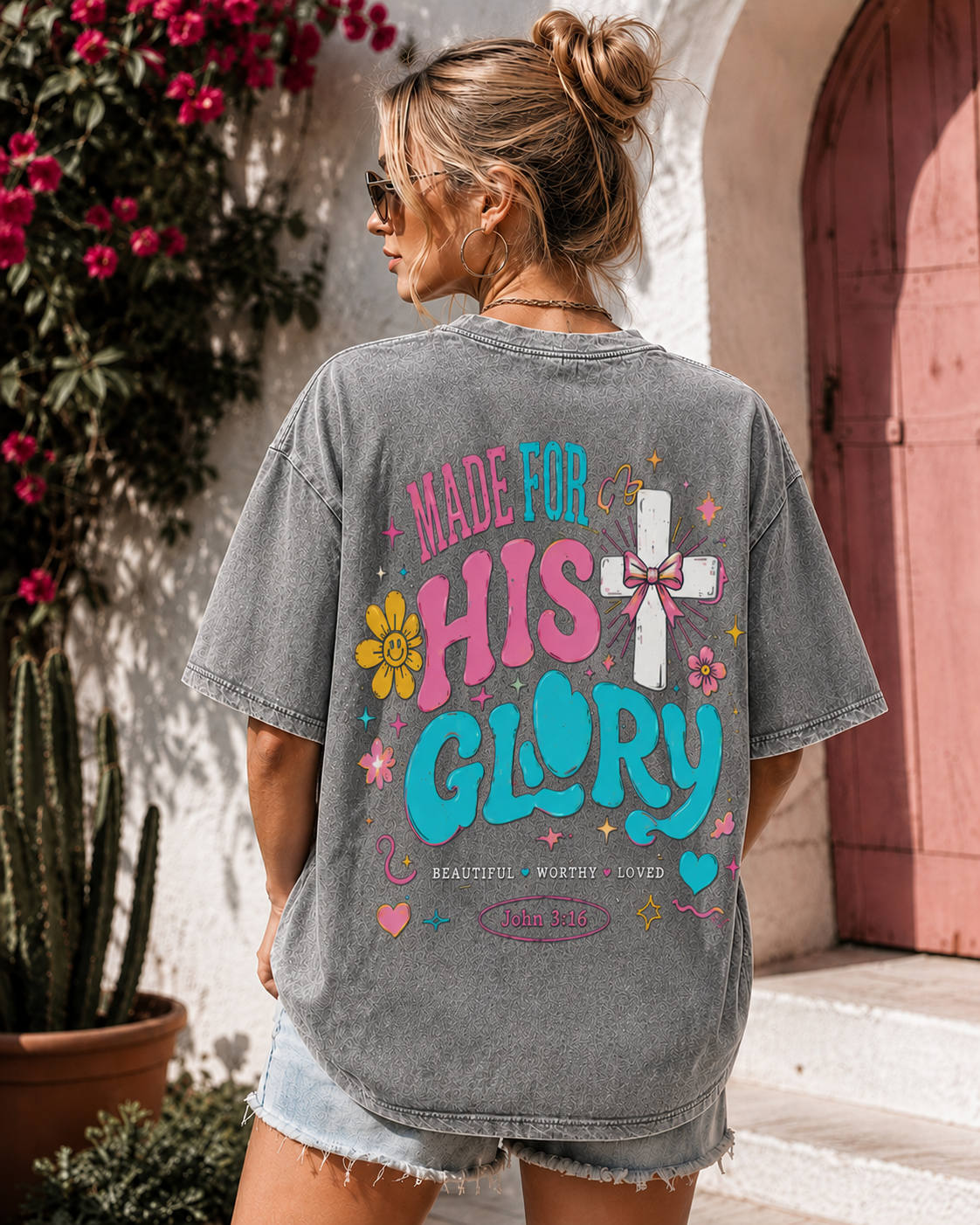 Made For His Glory – Vintage Faith Graphic Tee