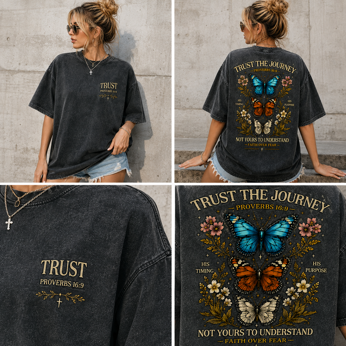 Trust The Journey Vintage Butterfly Tee