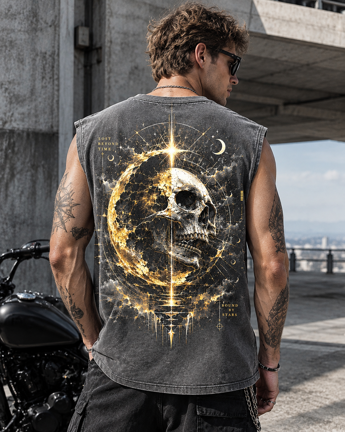 Cosmic Skull Wash Tee — Vintage Streetwear