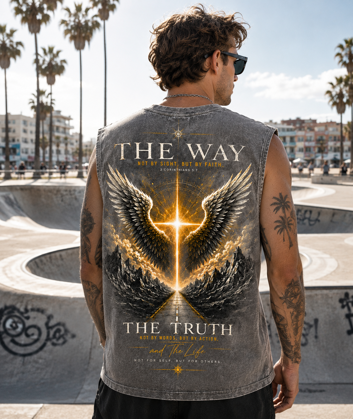 The Way – Vintage Faith Washed Black Tank