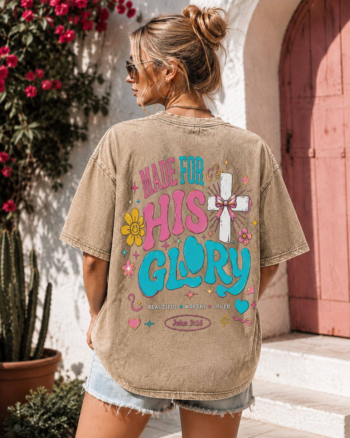 Made For His Glory – Vintage Faith Graphic Tee