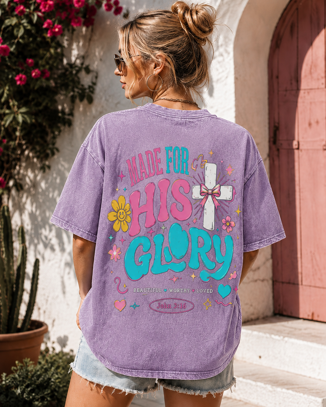 Made For His Glory – Vintage Faith Graphic Tee