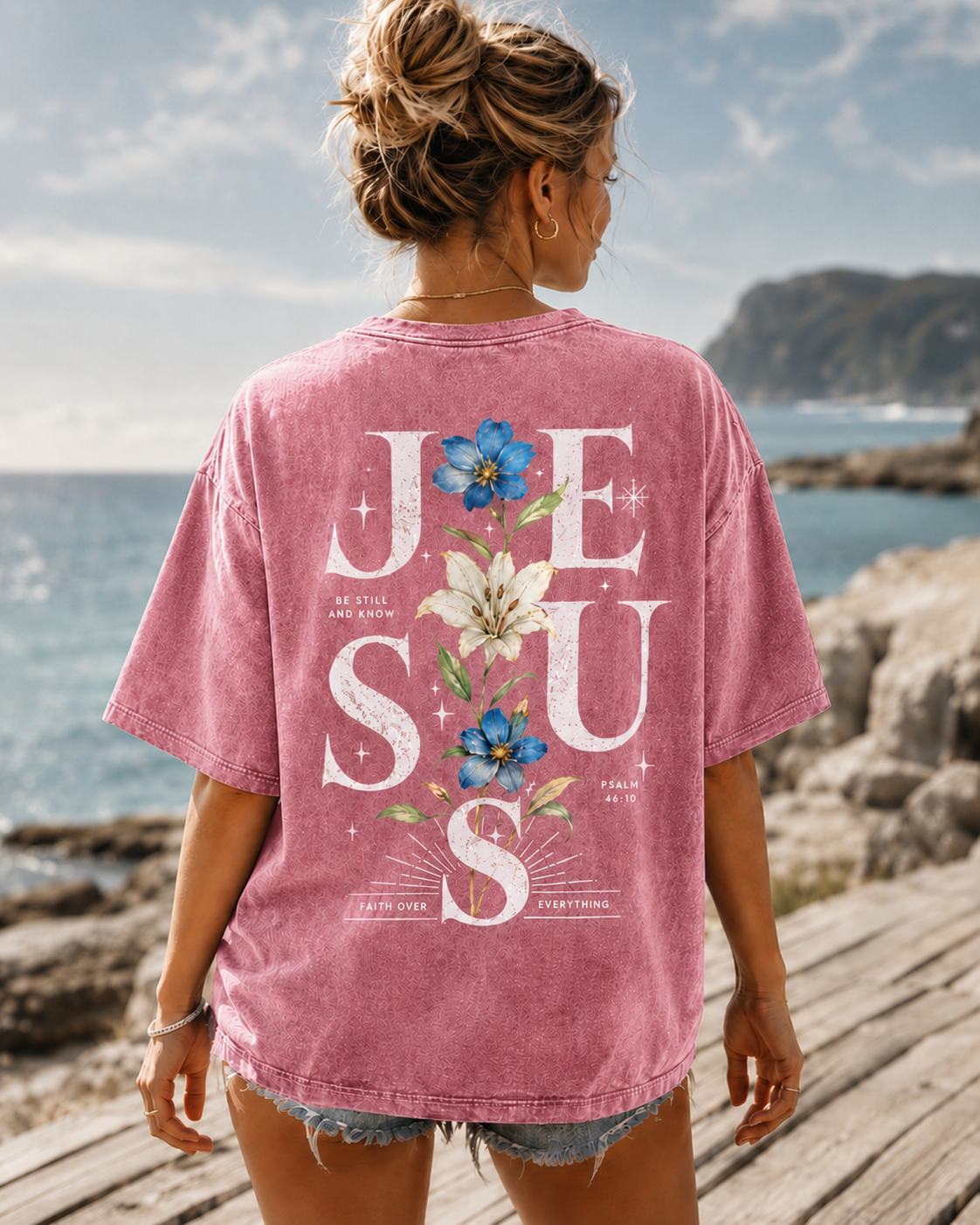 Vintage Jesus Floral Graphic Tee