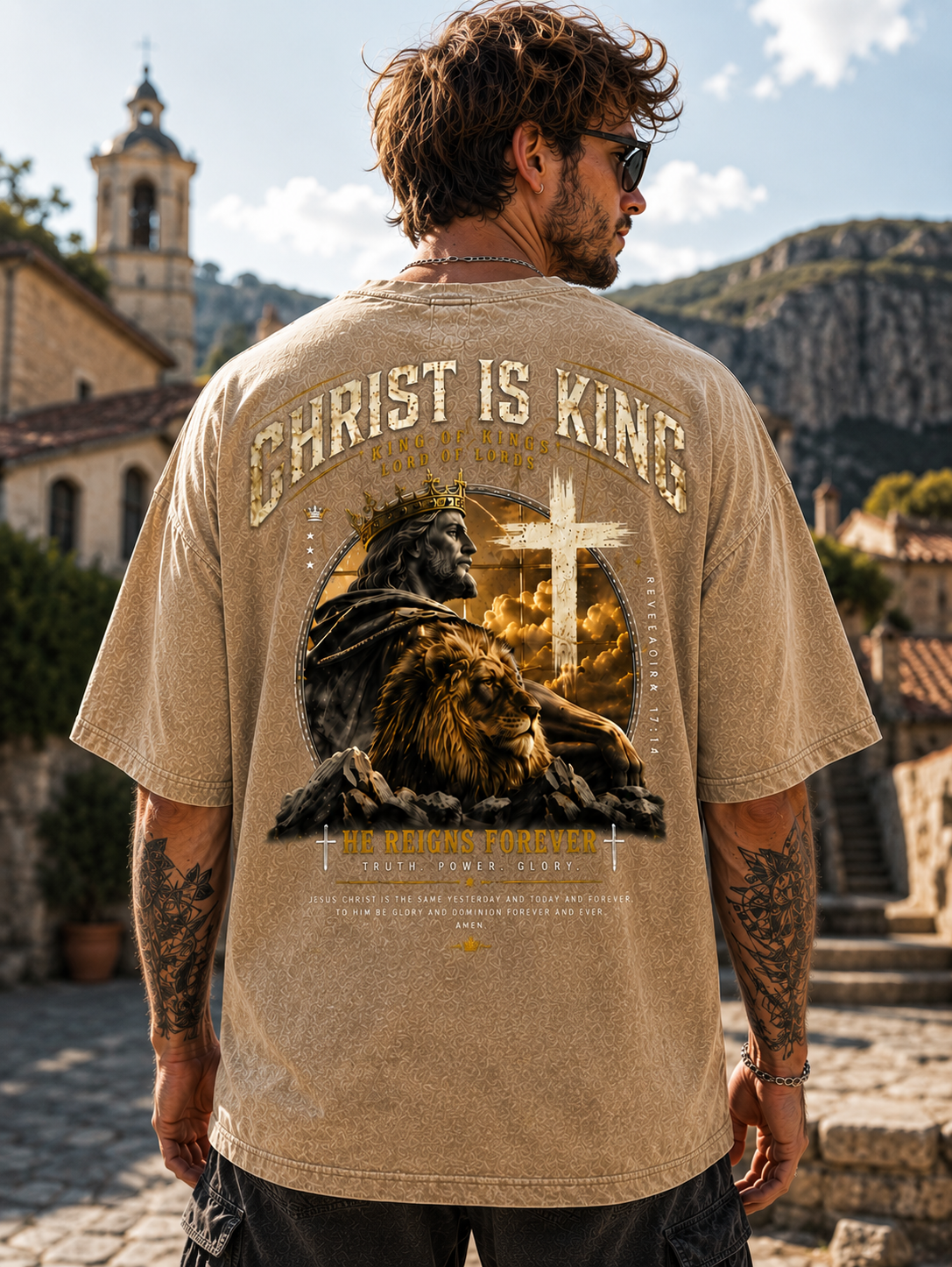 Christ Is King Vintage Graphic Tee
