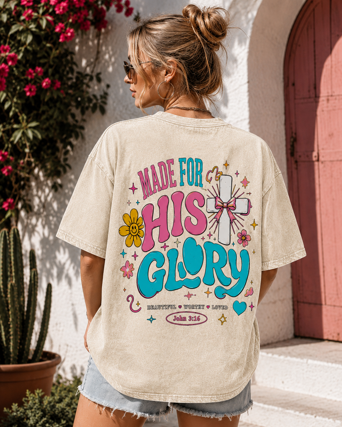 Made For His Glory – Vintage Faith Graphic Tee