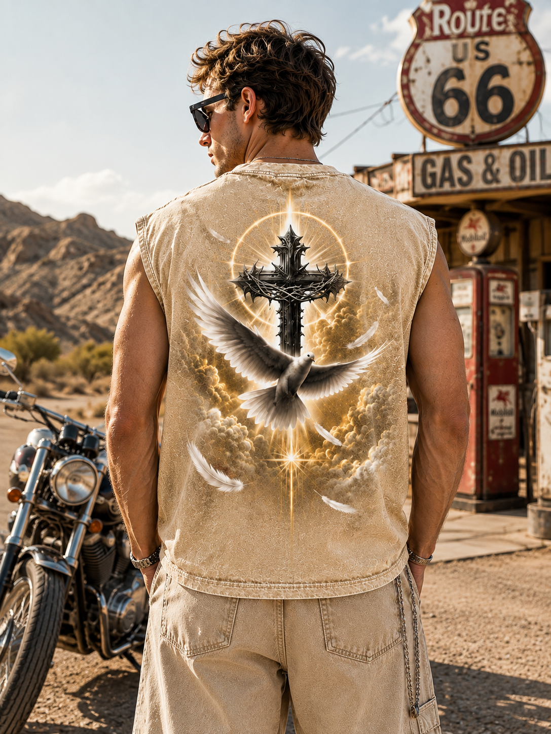 Faith Over Fear – Washed Black Muscle Tee
