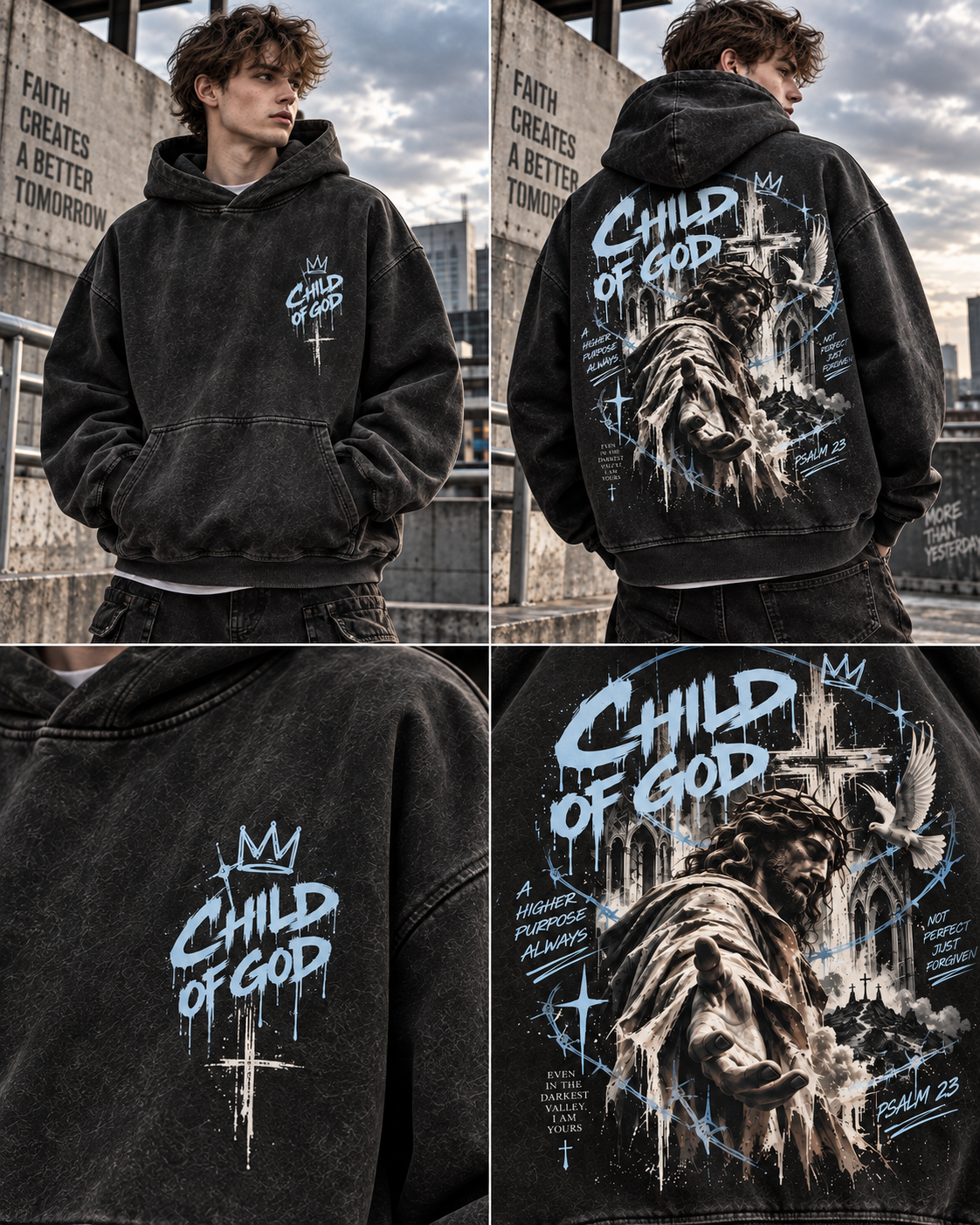 Child of God Vintage Hoodie – Faith Graphic