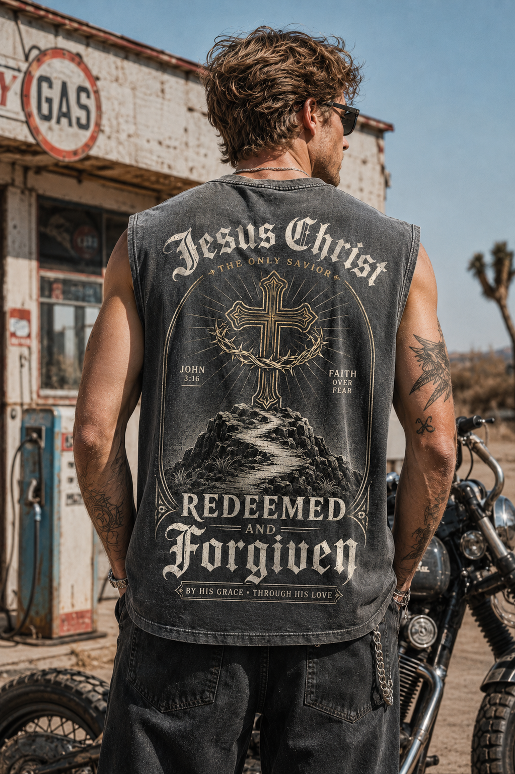 Washed Faith — Redeemed & Forgiven Muscle Tee