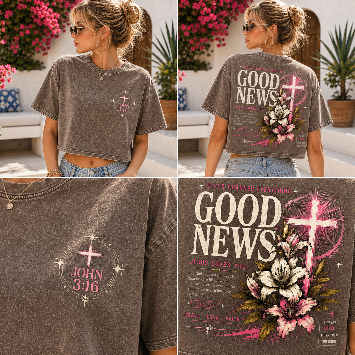 Good News – Jesus Changed Everything Crop Top
