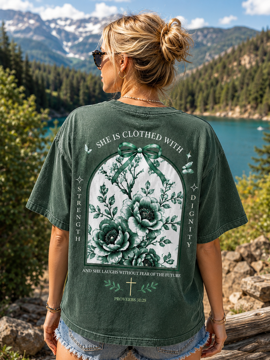 Grace & Strength Vintage Floral Tee