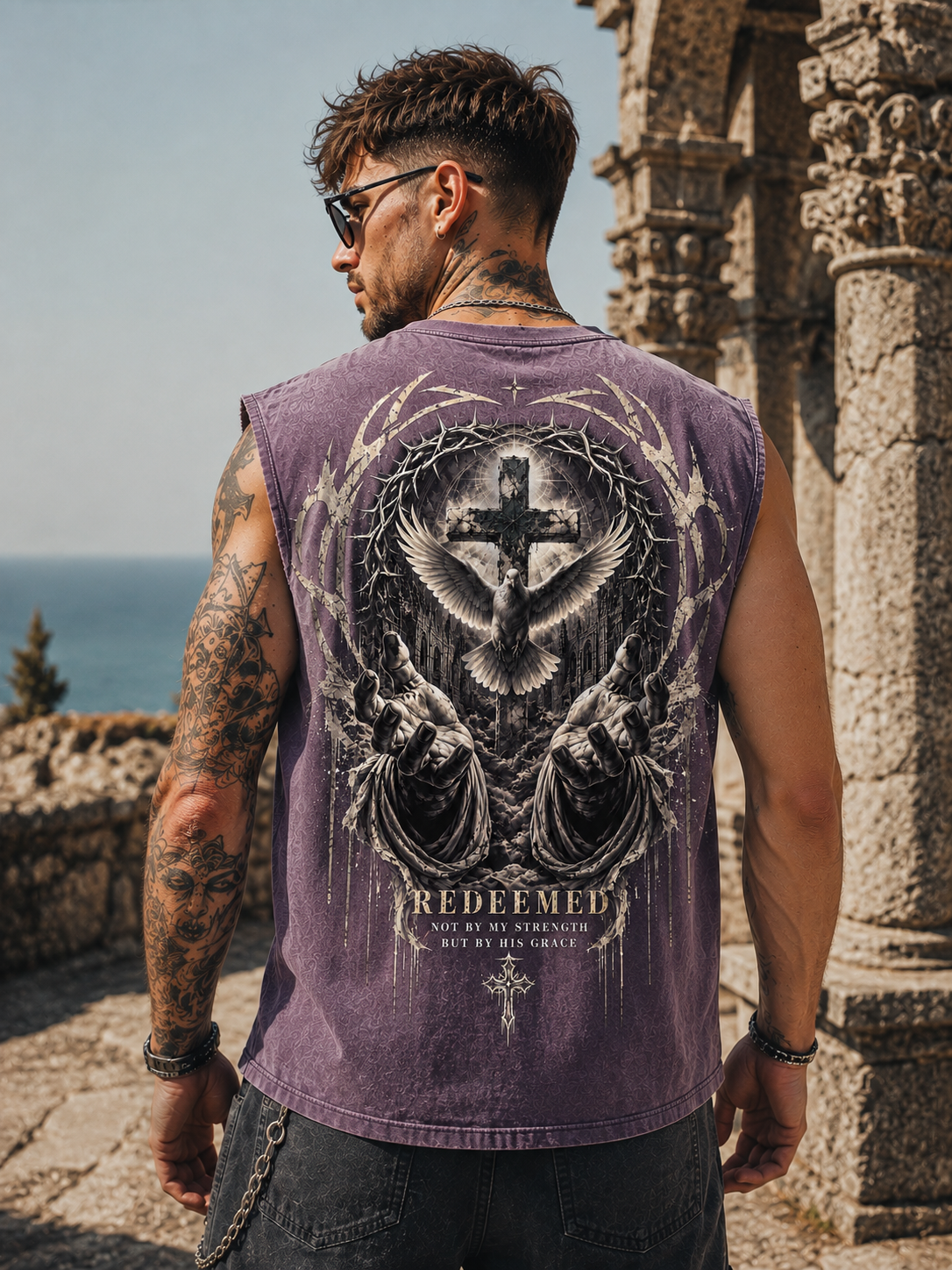 Redeemed Gothic Muscle Tee