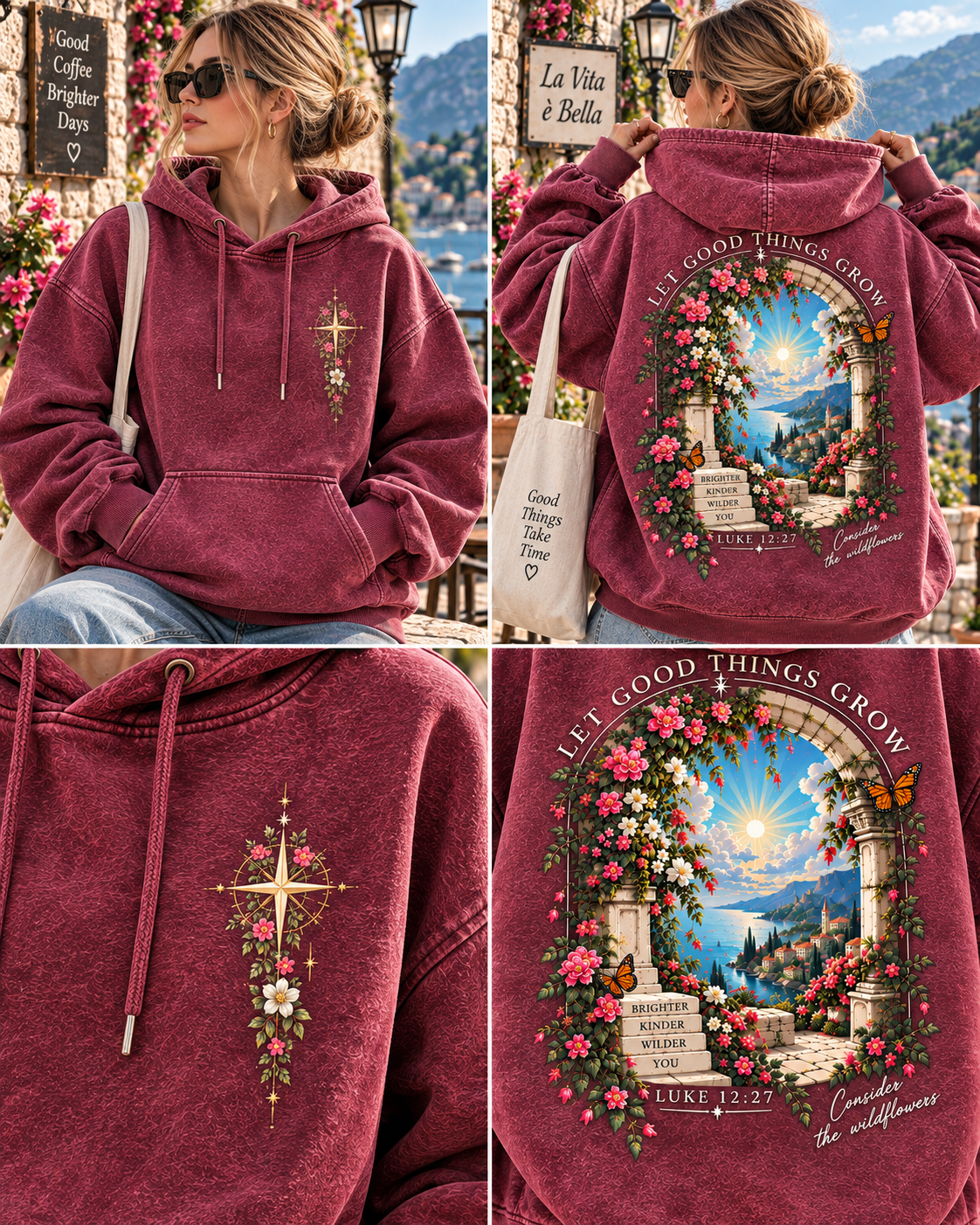 Vintage Wildflower Hoodie – Let Good Things Grow