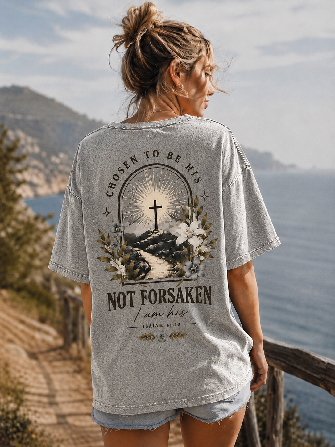 Faith Inspired Vintage Oversized T-Shirt – Chosen to Be His