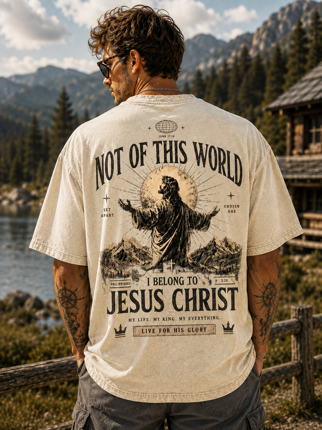 Not Of This World" Christian Vintage Graphic Tee