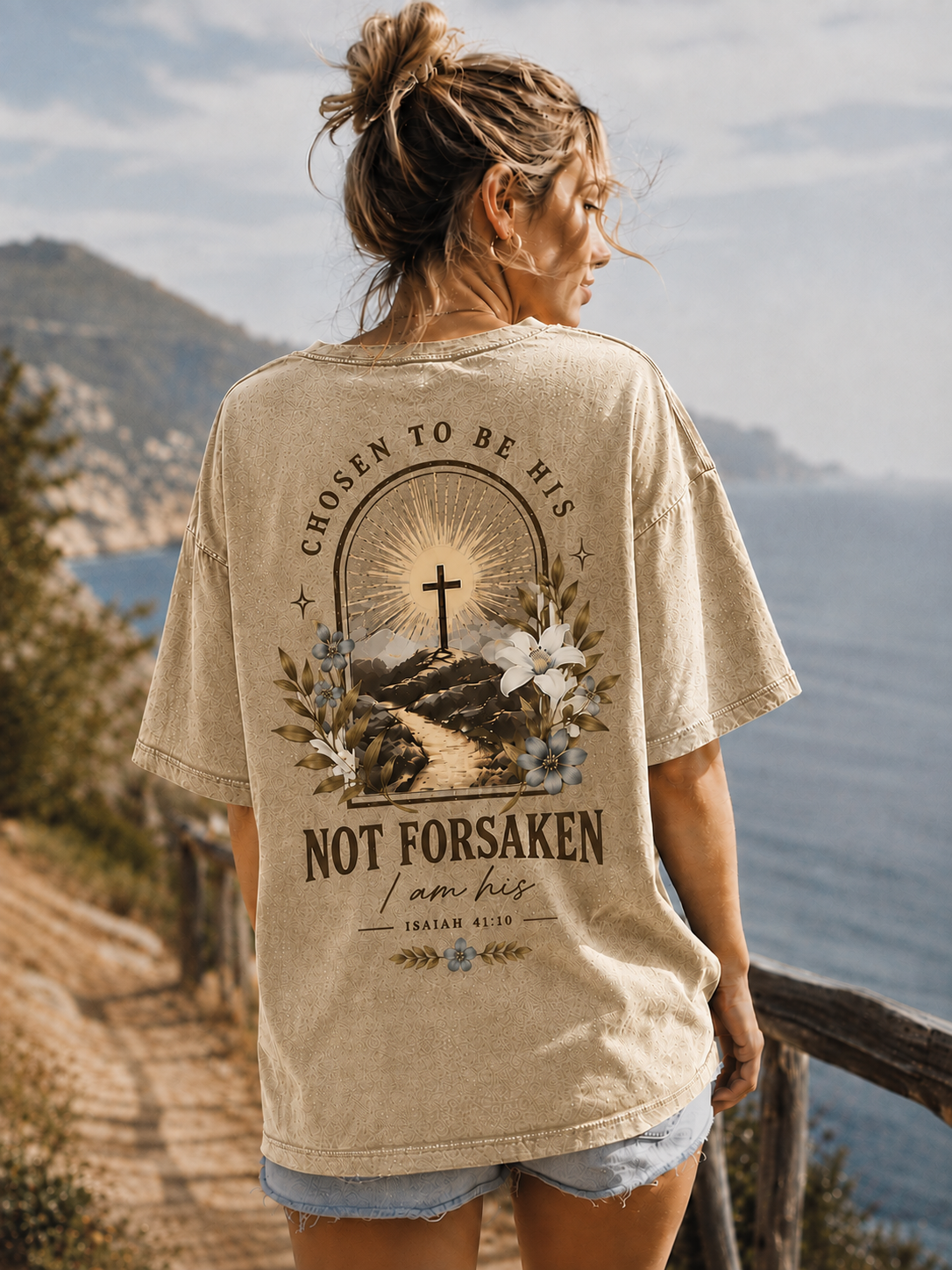 Faith Inspired Vintage Oversized T-Shirt – Chosen to Be His