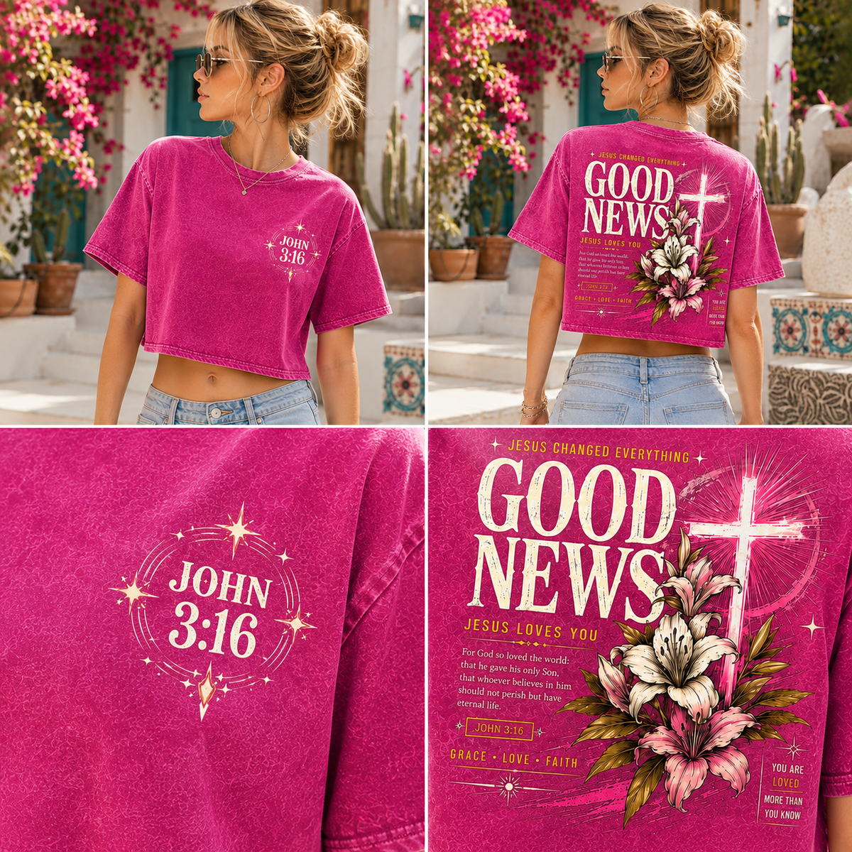 Good News – Jesus Changed Everything Crop Top
