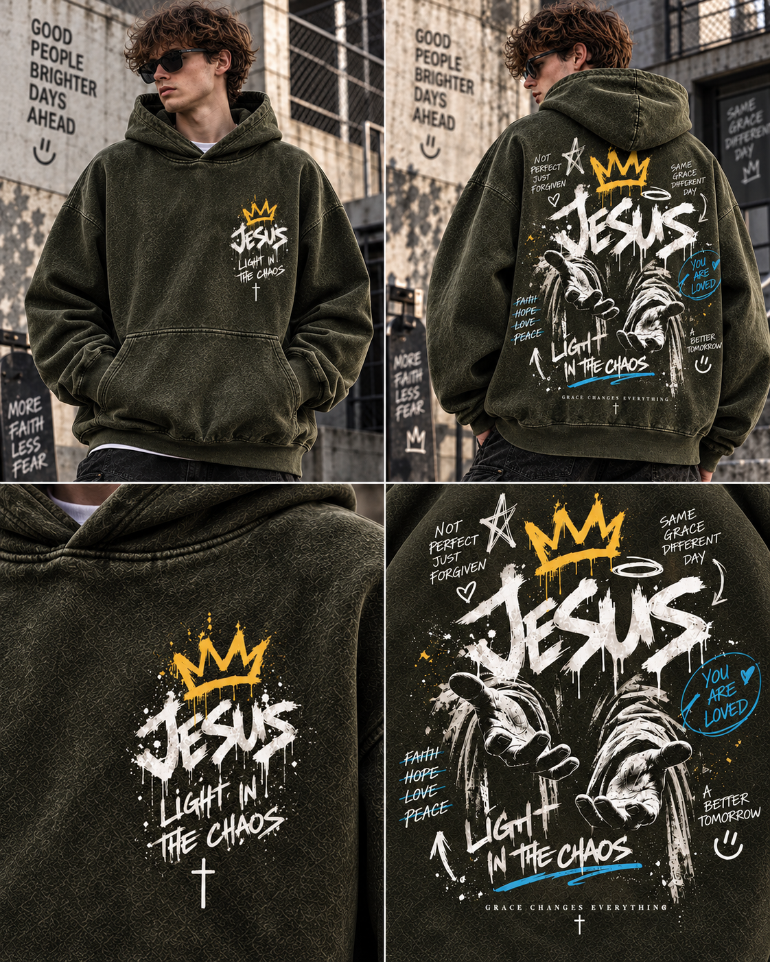 Jesus Light in the Chaos Hoodie