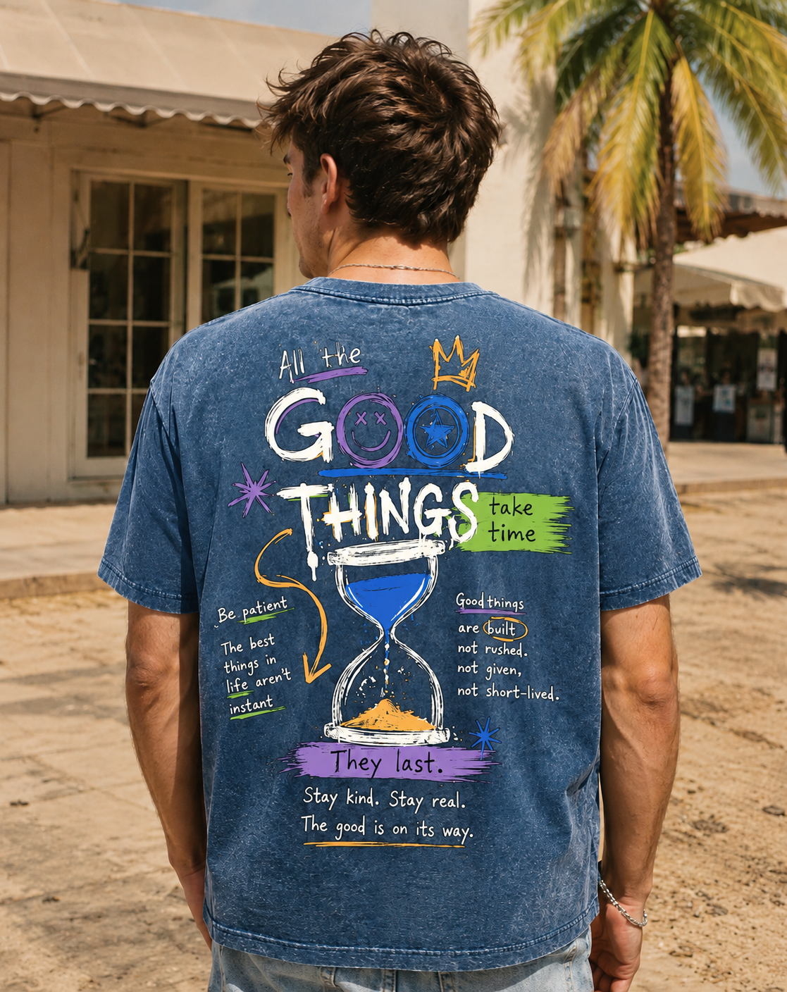 Vintage GOOD THINGS Graphic T-Shirt – Unisex Washed Tee