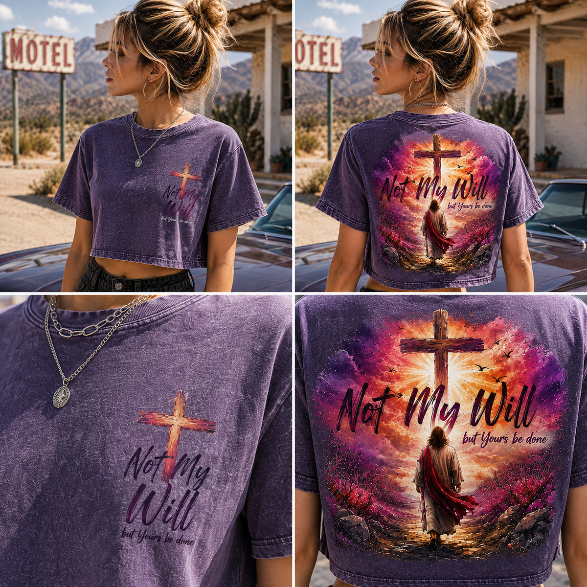 Not My Will – Faith Vintage Crop Top