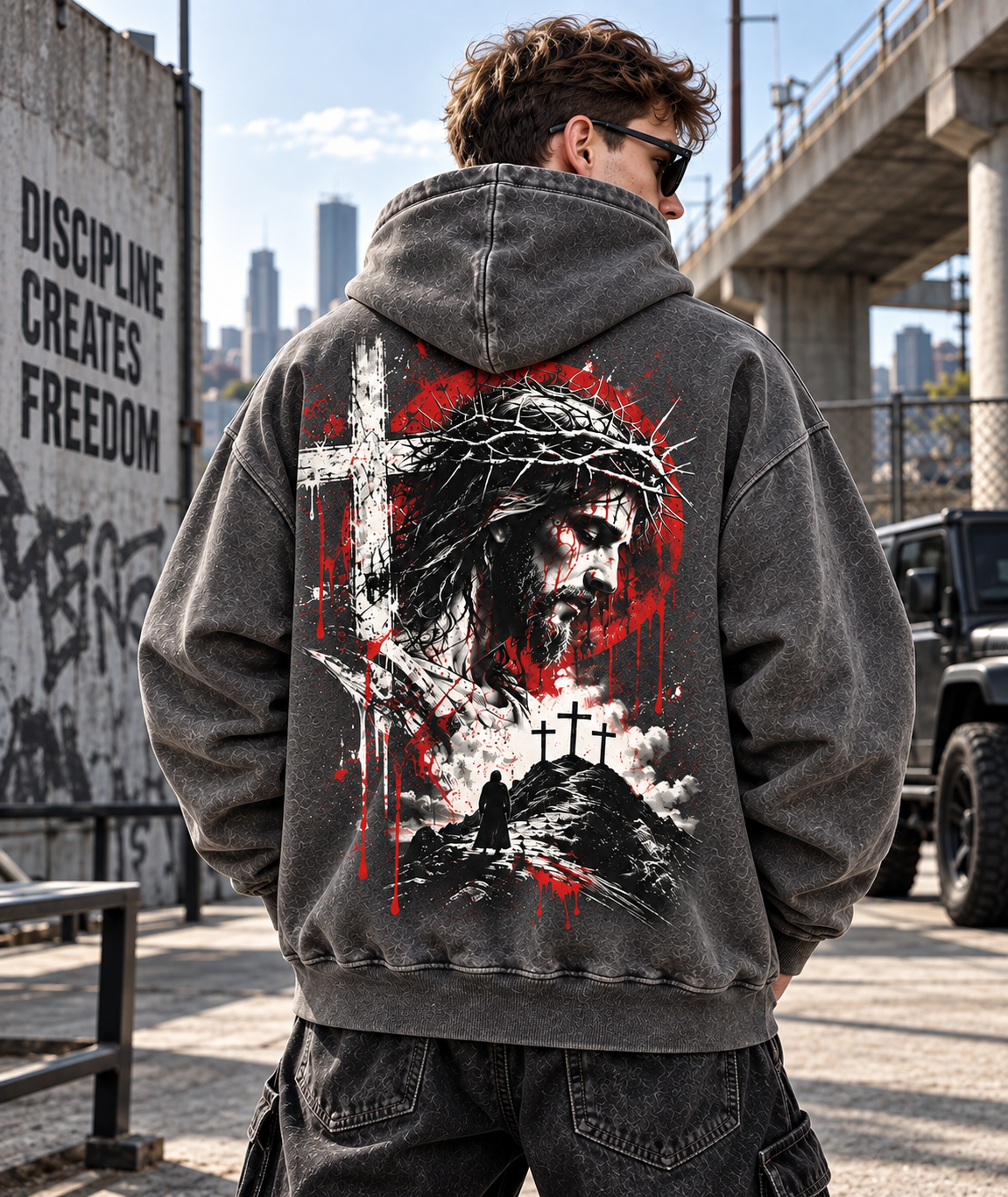 Faith & Cross Vintage Hoodie
