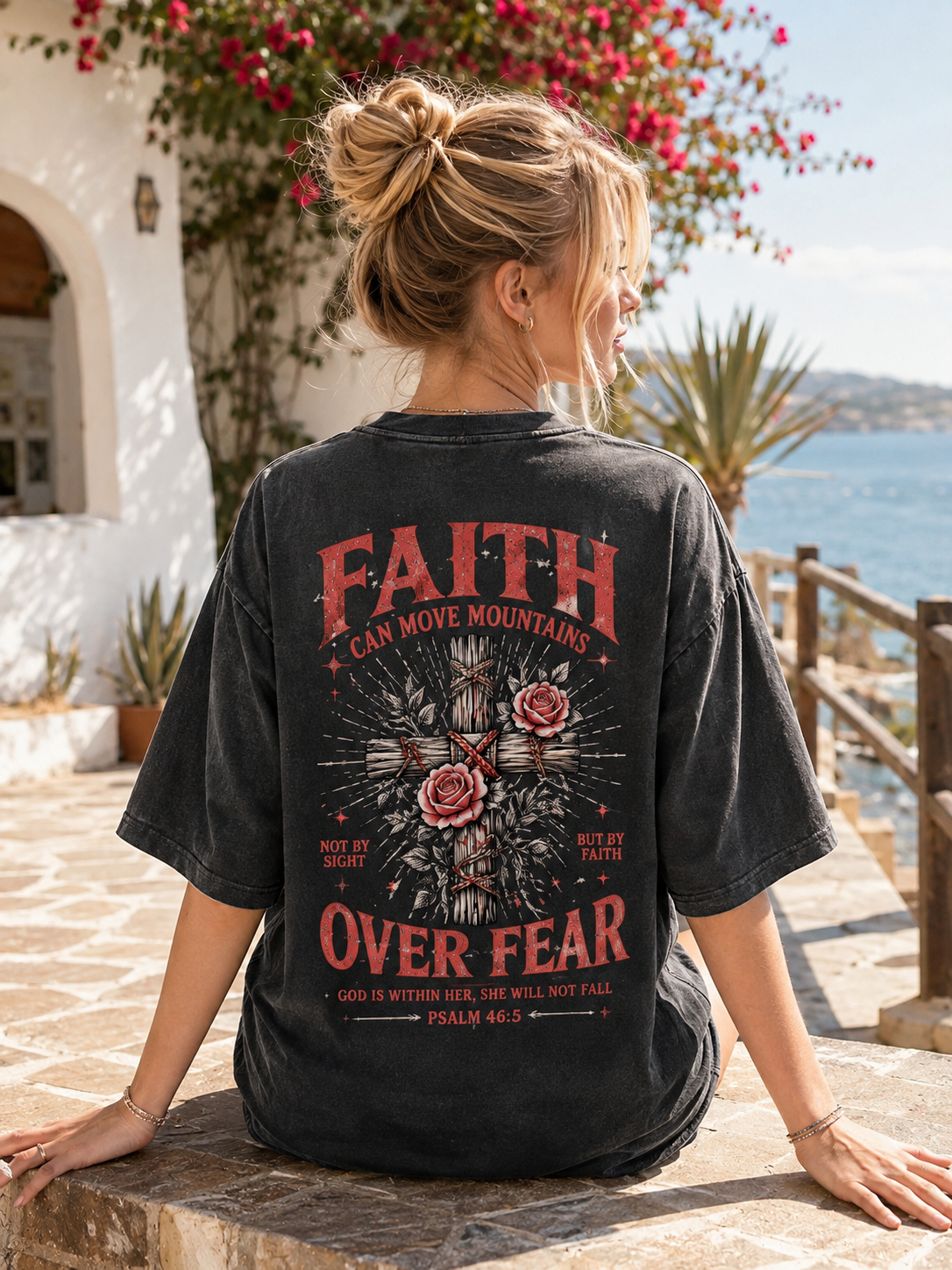 Faith Over Fear Vintage Washed T-Shirt