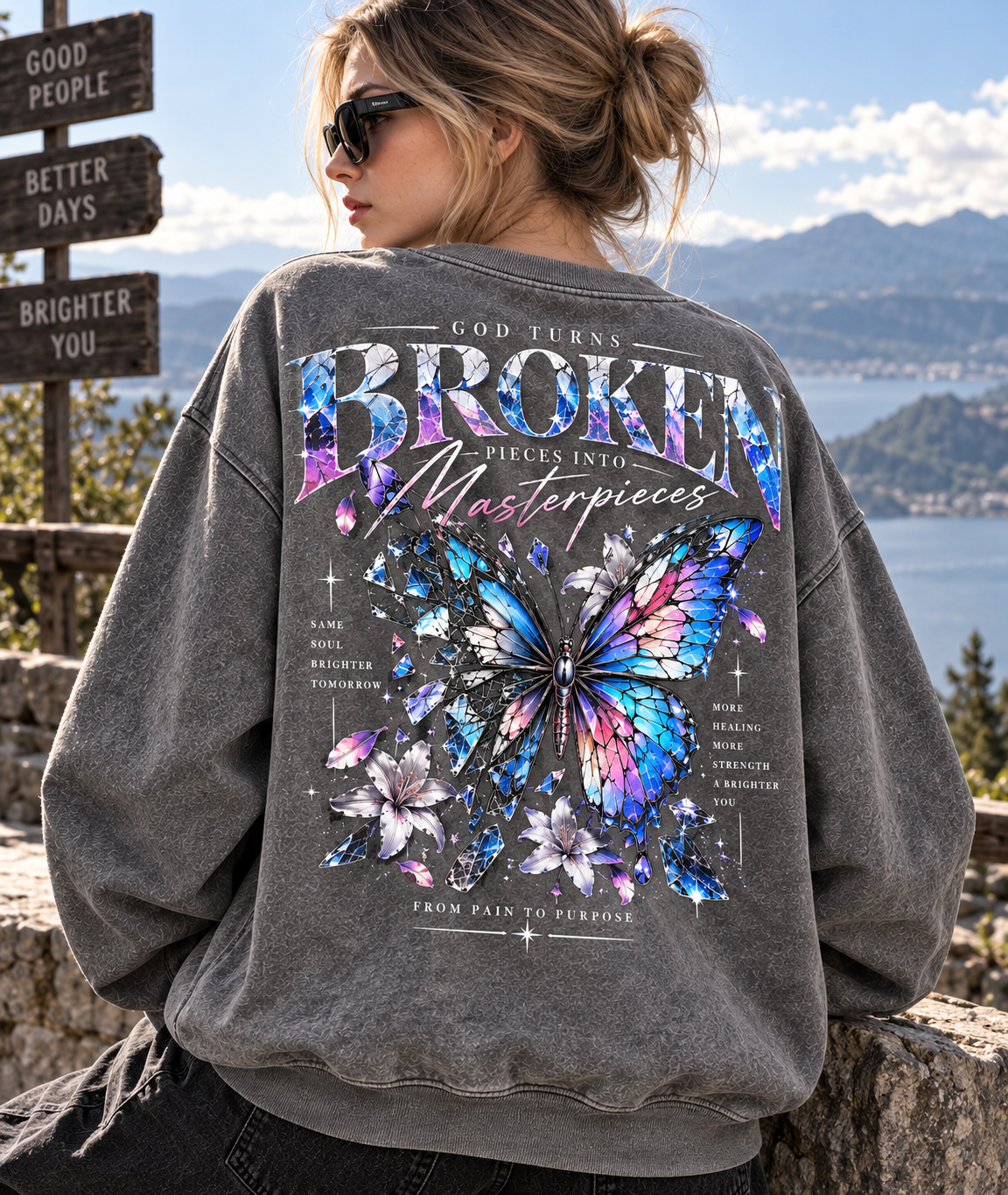 Broken Masterpieces – Butterfly Vintage Sweatshirt