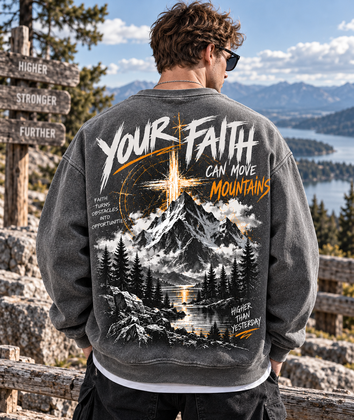 Faith Moves Mountains Vintage Sweatshirt