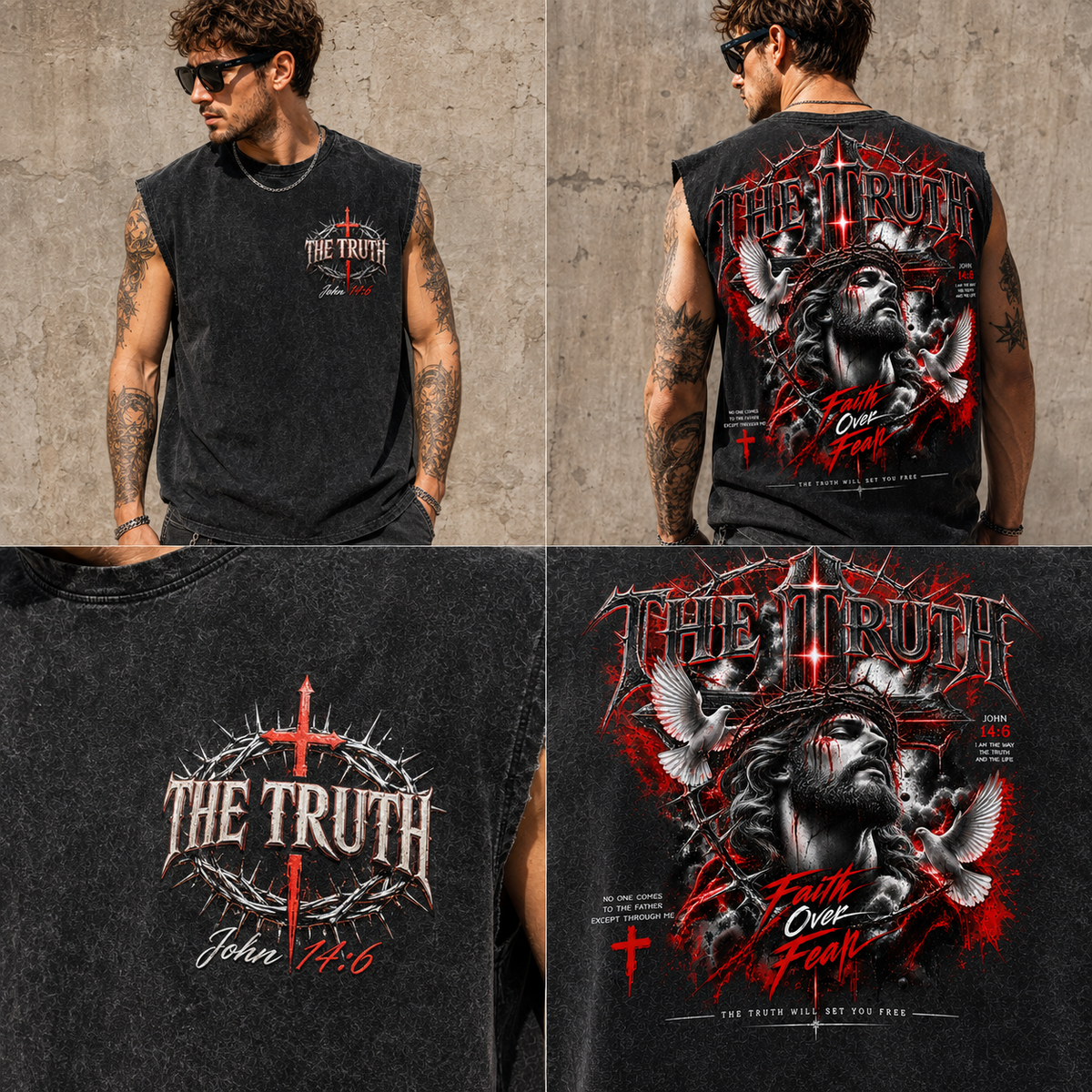 The Truth – Faith Over Fear Washed Tee