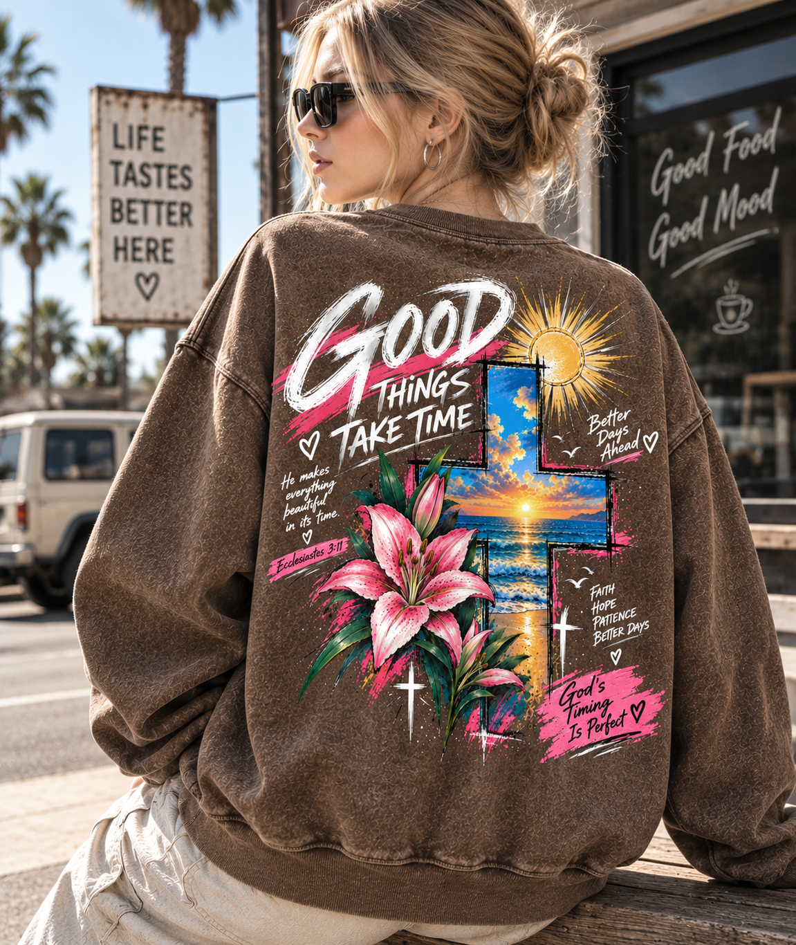 Good Things Take Time – Vintage Faith Sweatshirt