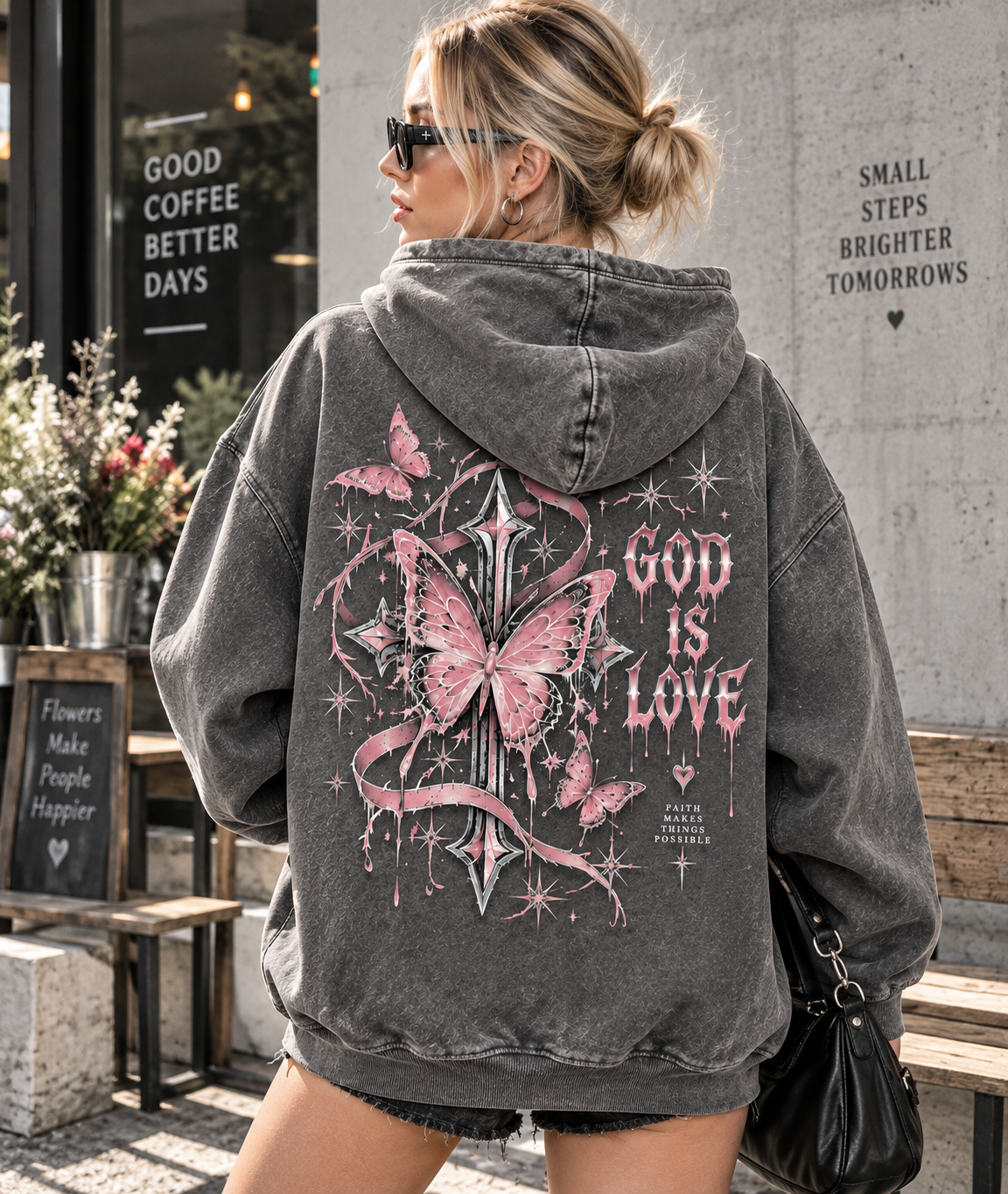 Vintage Butterfly “God Is Love” Hoodie