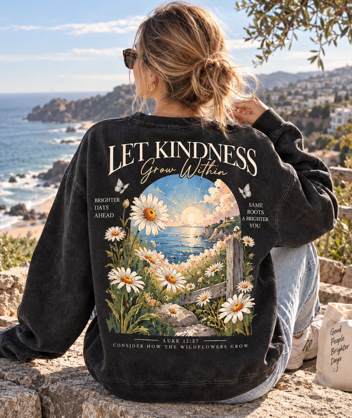 Let Kindness Grow Within – Vintage Floral Sweatshirt