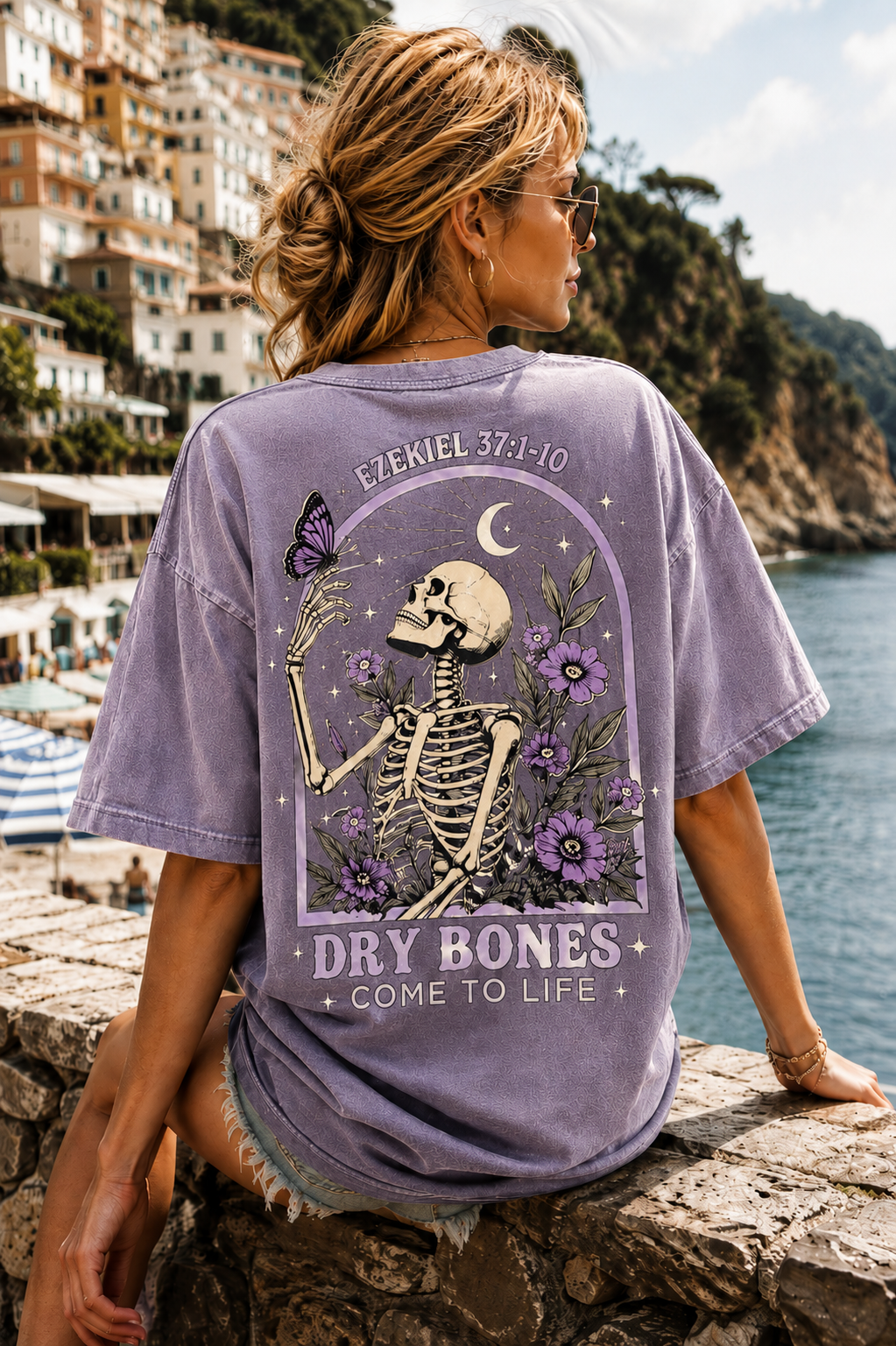 Vintage Skeleton Butterfly Graphic Tee