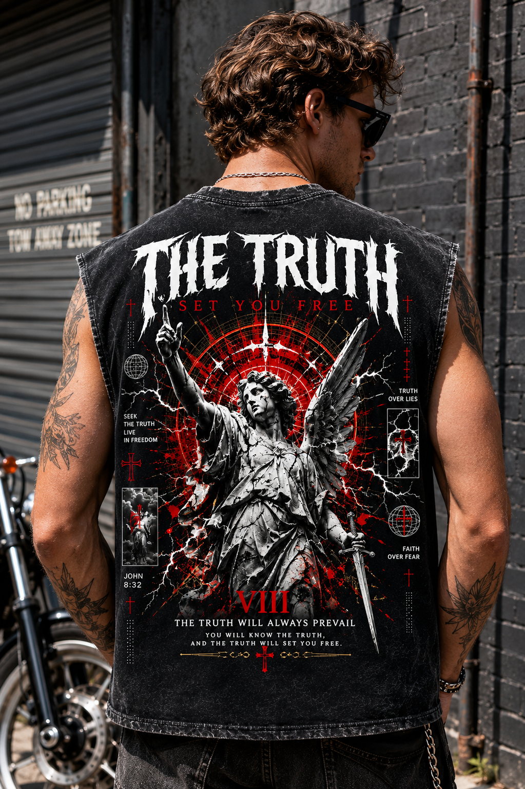 Truth Angel Graphic Sleeveless Tee