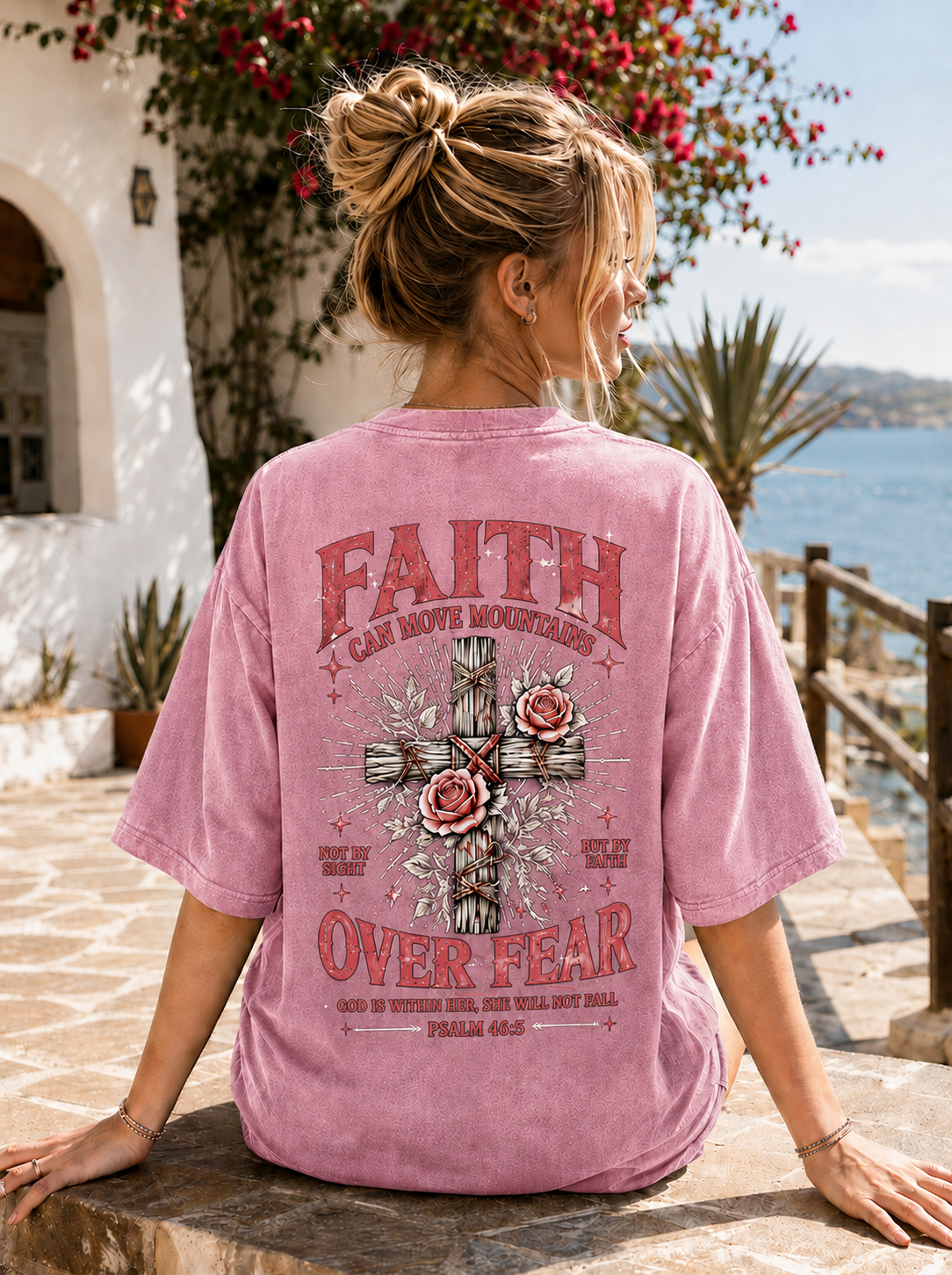 Faith Over Fear Vintage Washed T-Shirt