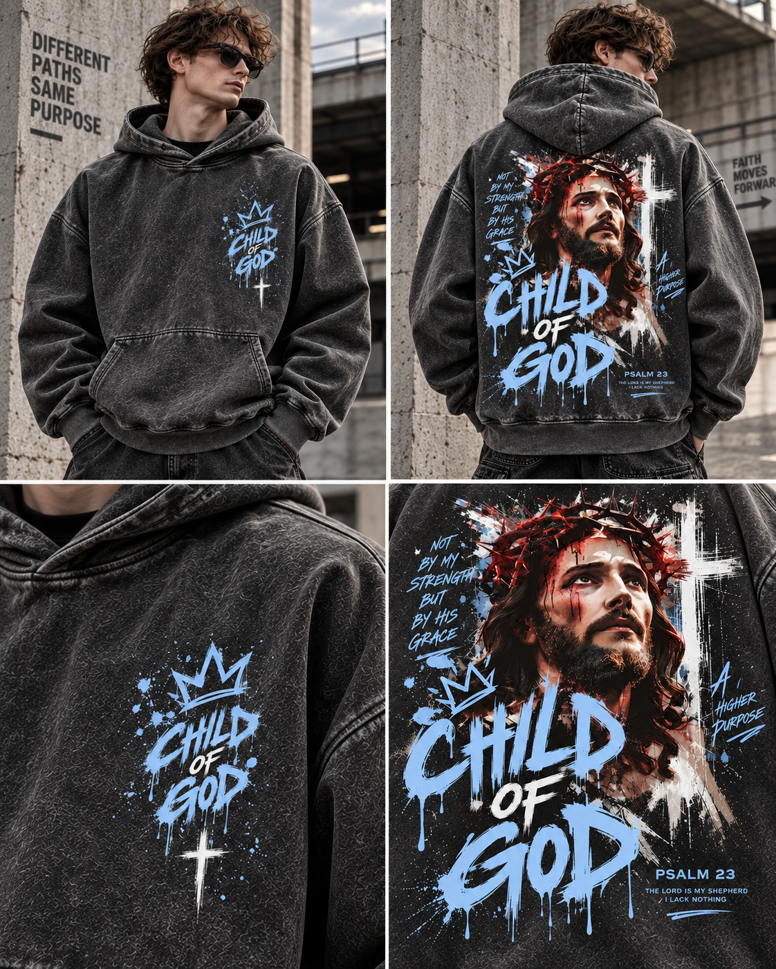 Child of God Vintage Faith Hoodie
