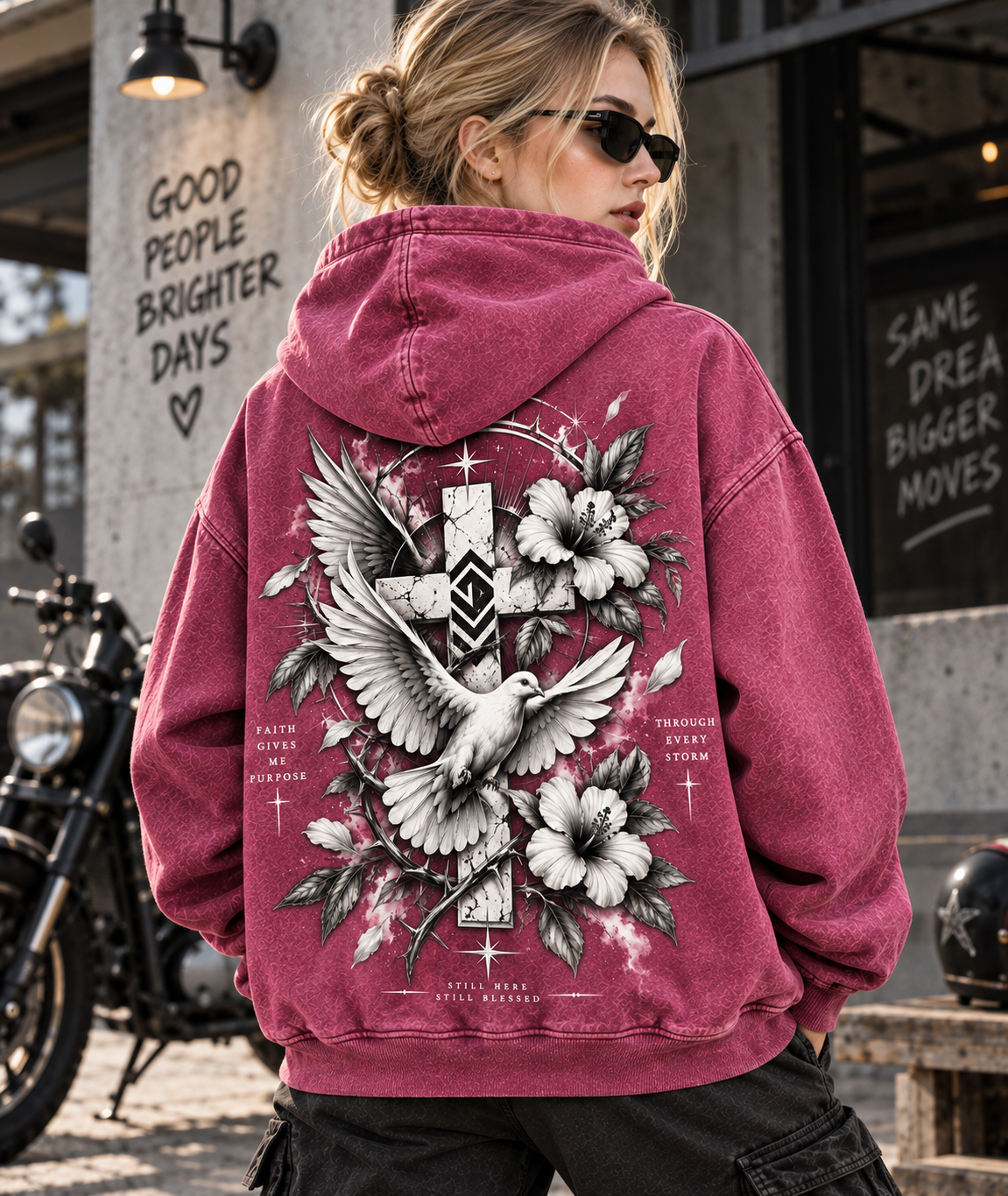 Faith Still Blessed – Vintage Dove Hoodie