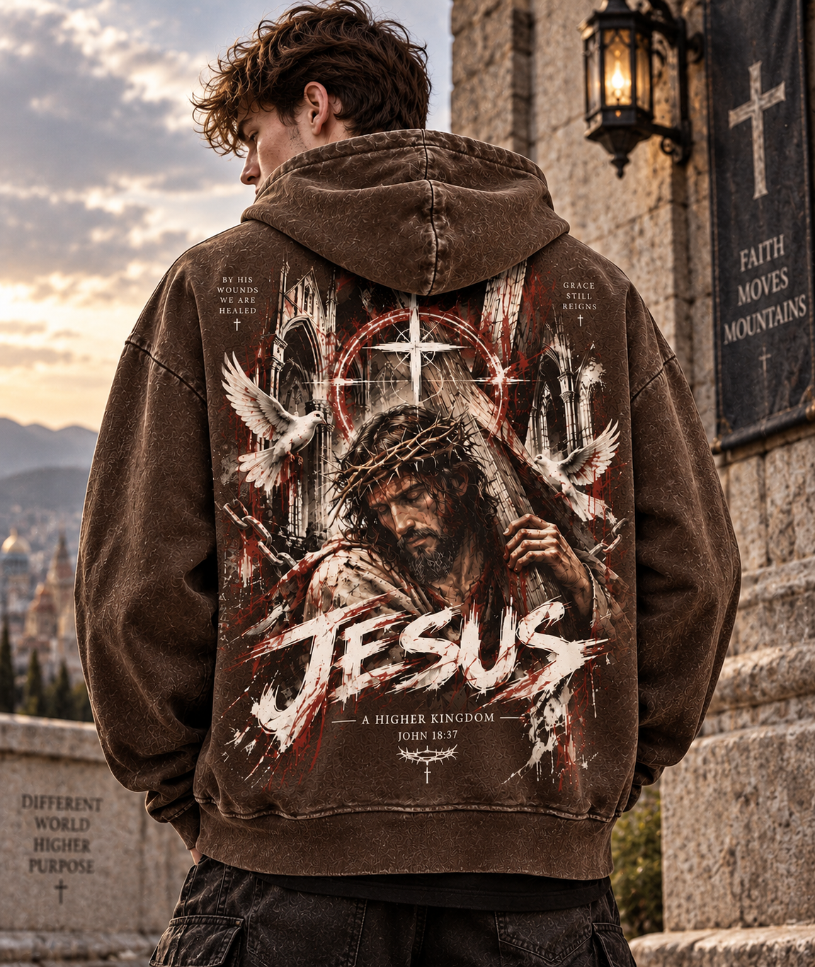 Jesus Higher Kingdom Vintage Hoodie