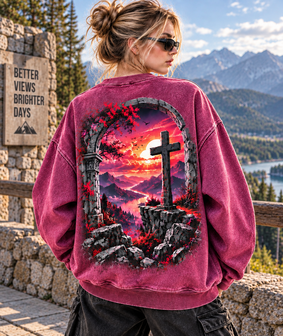 A Brighter Tomorrow – Vintage Cross Sweatshirt