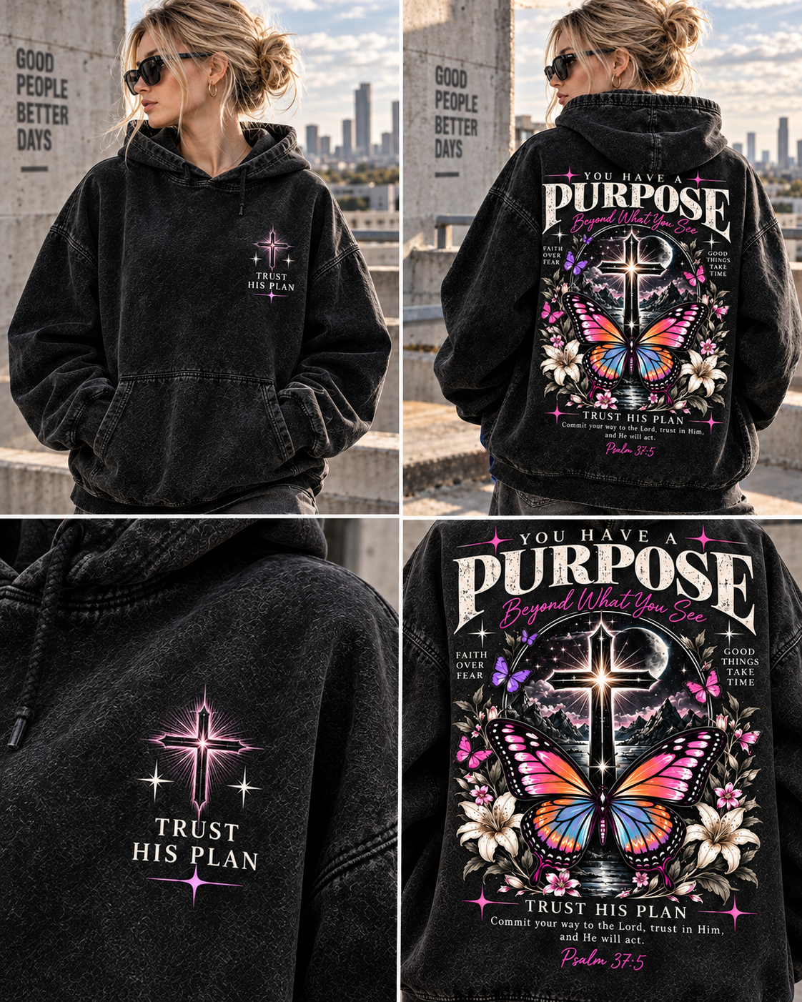 Purpose Faith Hoodie – Vintage Christian Style