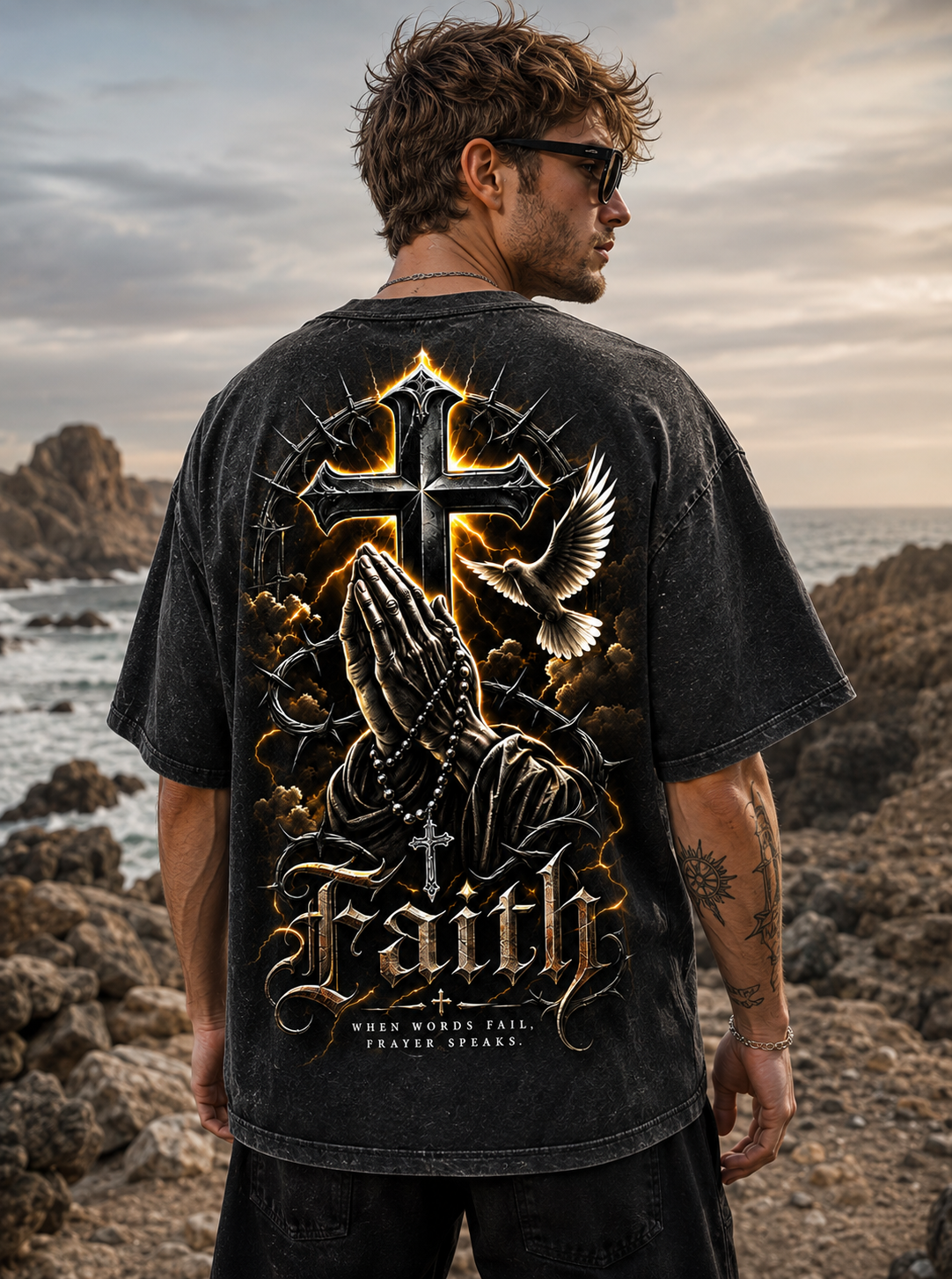 Faith Over Fear Vintage Graphic Tee