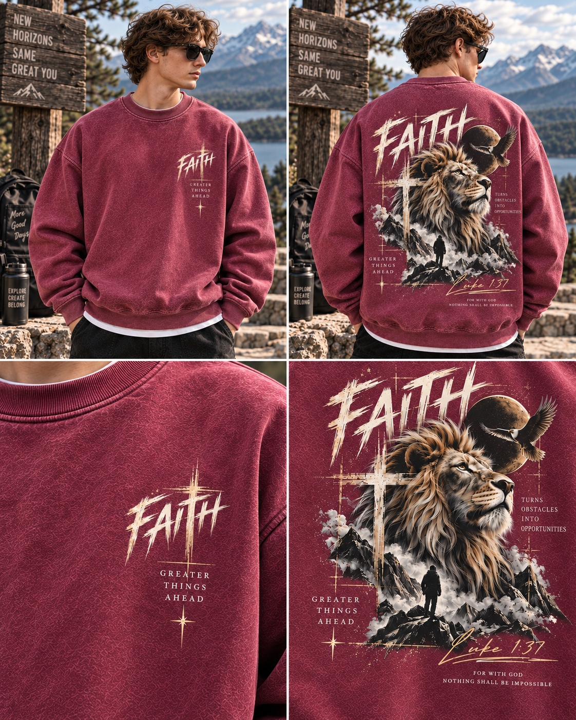 Faith Over Fear – Vintage Faith Sweatshirt