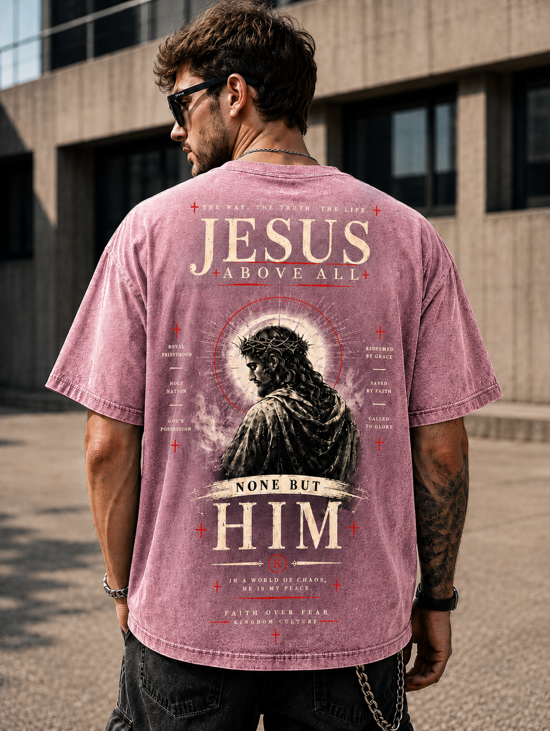 JESUS ABOVE ALL — Vintage Christian T-Shirt